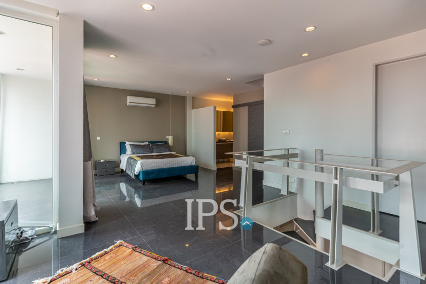 Loft 1 Bedroom Serviced Apartment For Rent - Tonle Bassac, Phnom Penh