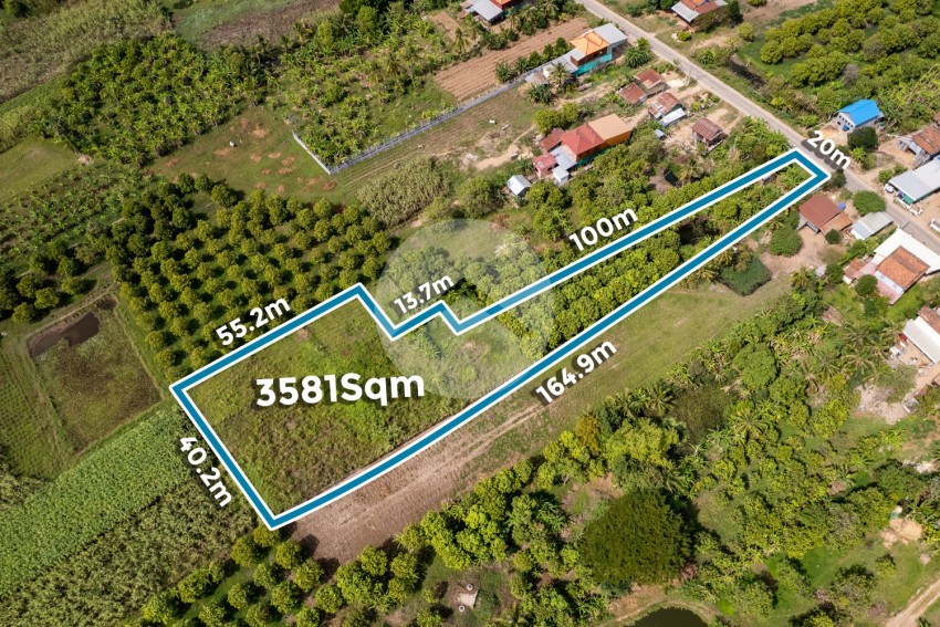 3,581 Sqm Land For Sale - Rokakong Ti 1, Mukkompol, Kandal