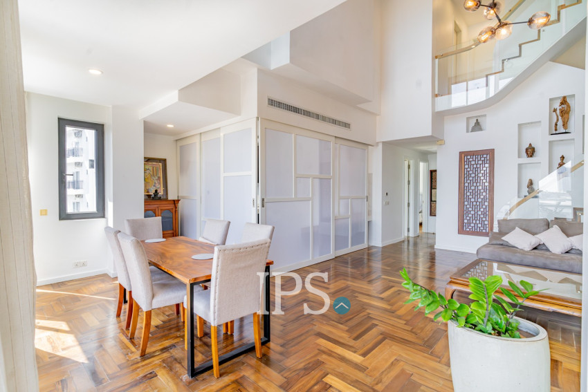 Duplex 3 Bedroom Serviced Apartment For Rent - Tonle Bassac, Phnom Penh