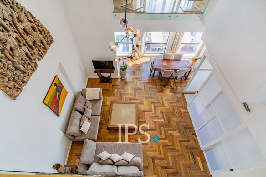 Duplex 3 Bedroom Serviced Apartment For Rent - Tonle Bassac, Phnom Penh