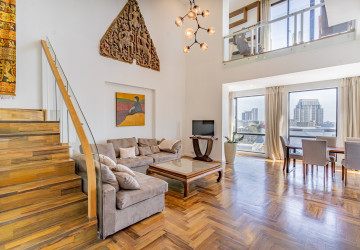 Duplex 3 Bedroom Serviced Apartment For Rent - Tonle Bassac, Phnom Penh thumbnail