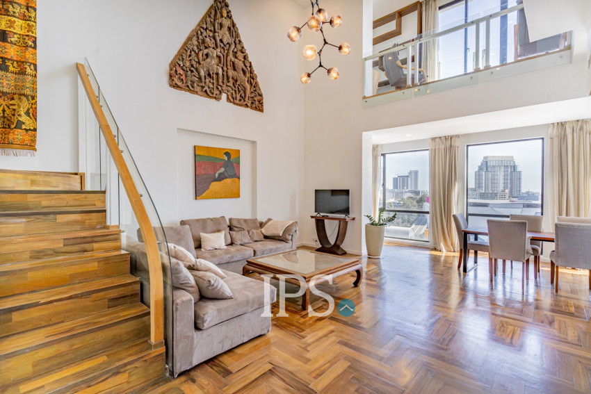 Duplex 3 Bedroom Serviced Apartment For Rent - Tonle Bassac, Phnom Penh