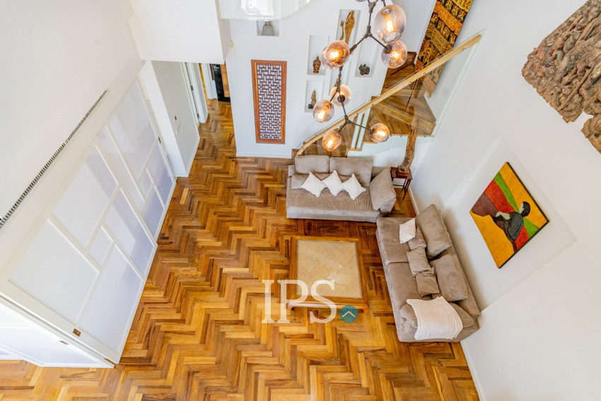 Duplex 3 Bedroom Serviced Apartment For Rent - Tonle Bassac, Phnom Penh