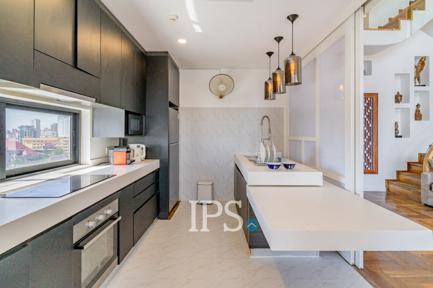 Duplex 3 Bedroom Serviced Apartment For Rent - Tonle Bassac, Phnom Penh