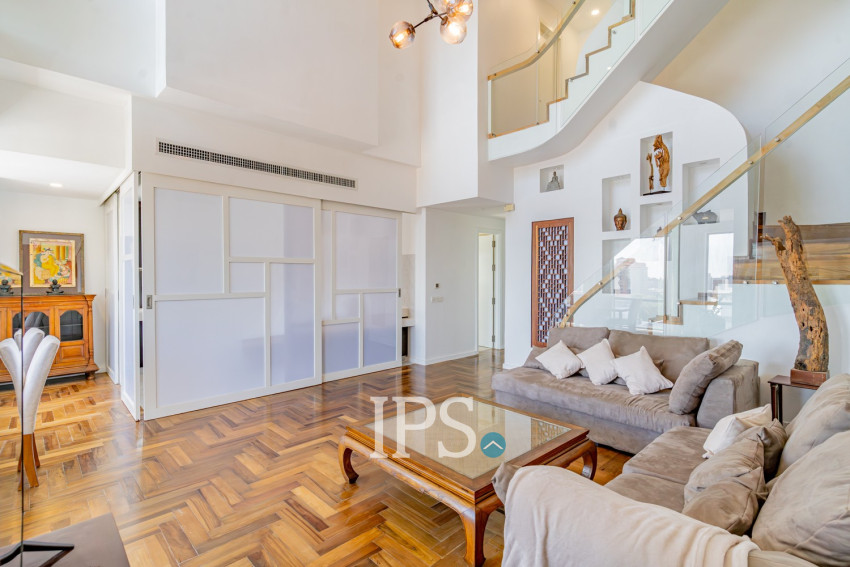 Duplex 3 Bedroom Serviced Apartment For Rent - Tonle Bassac, Phnom Penh