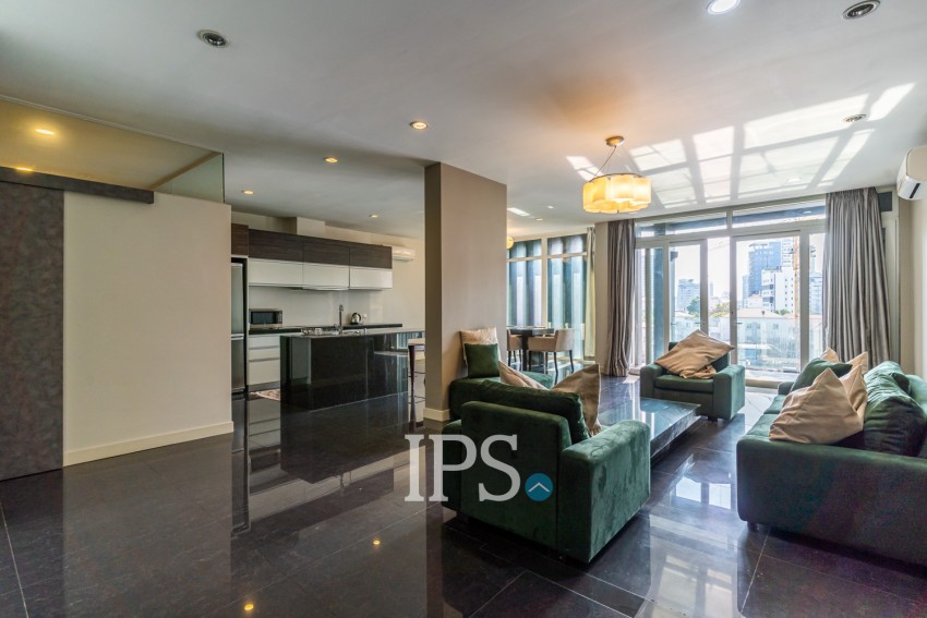 3 Bedroom Duplex Penthouse Serviced Apartment For Rent - Tonle Bassac, Phnom Penh