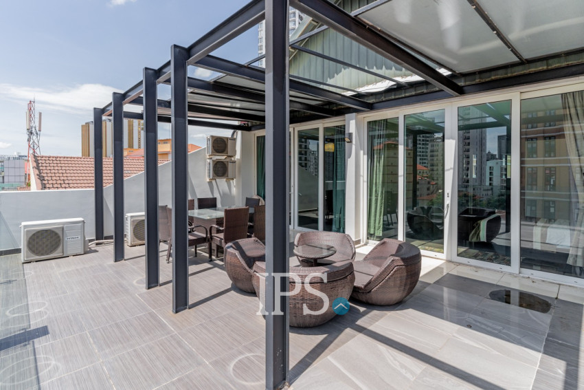 Dulex 3 Bedroom Serviced Penthouse For Rent - Tonle Bassac, Phnom Penh