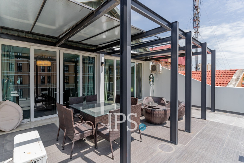 Dulex 3 Bedroom Serviced Penthouse For Rent - Tonle Bassac, Phnom Penh