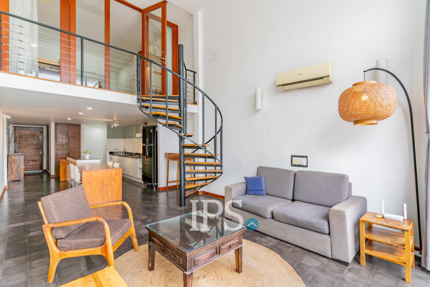 Renovated 1 Bedroom Loft Apartment For Rent - BKK1, Phnom Penh