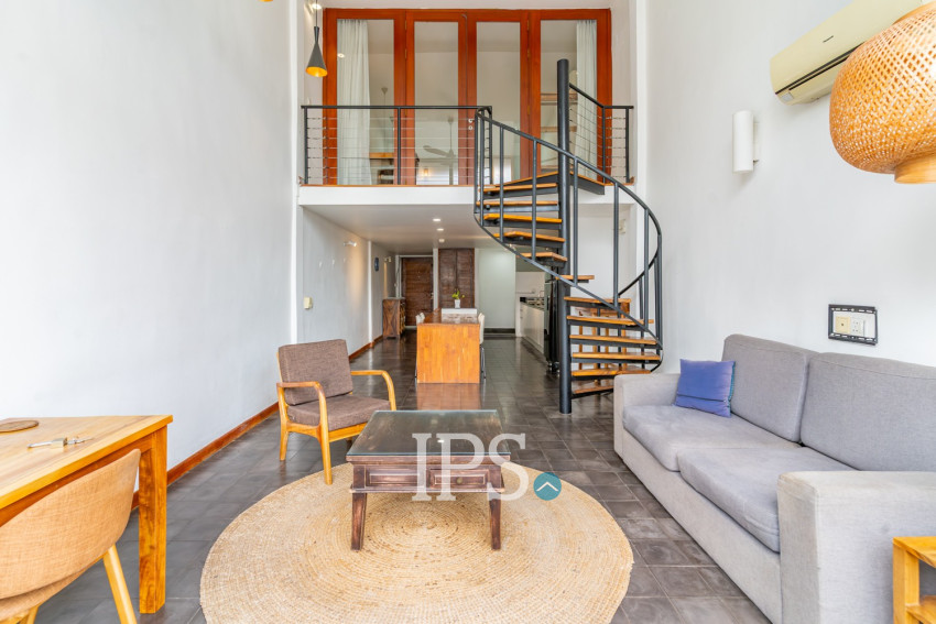 Renovated 1 Bedroom Loft Apartment For Rent - BKK1, Phnom Penh