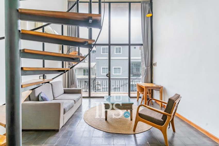Renovated 1 Bedroom Loft Apartment For Rent - BKK1, Phnom Penh