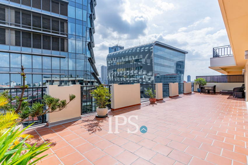 3 Bedroom Serviced Penthouse For Rent - Wat Phnom, Phnom Penh