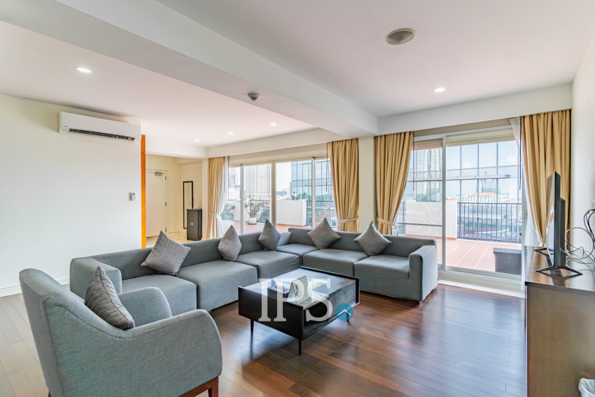 3 Bedroom Serviced Penthouse For Rent - Wat Phnom, Phnom Penh