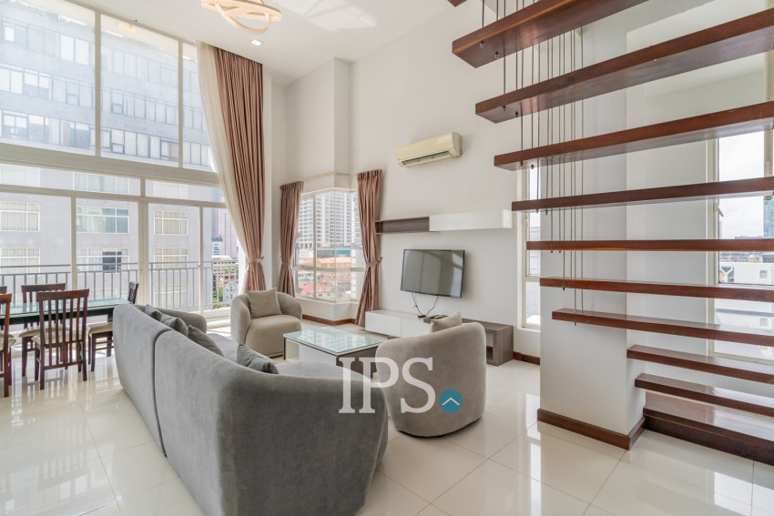 Duplex 2 Bedroom Serviced Apartment For Rent - Tonle Bassac, Phnom Penh