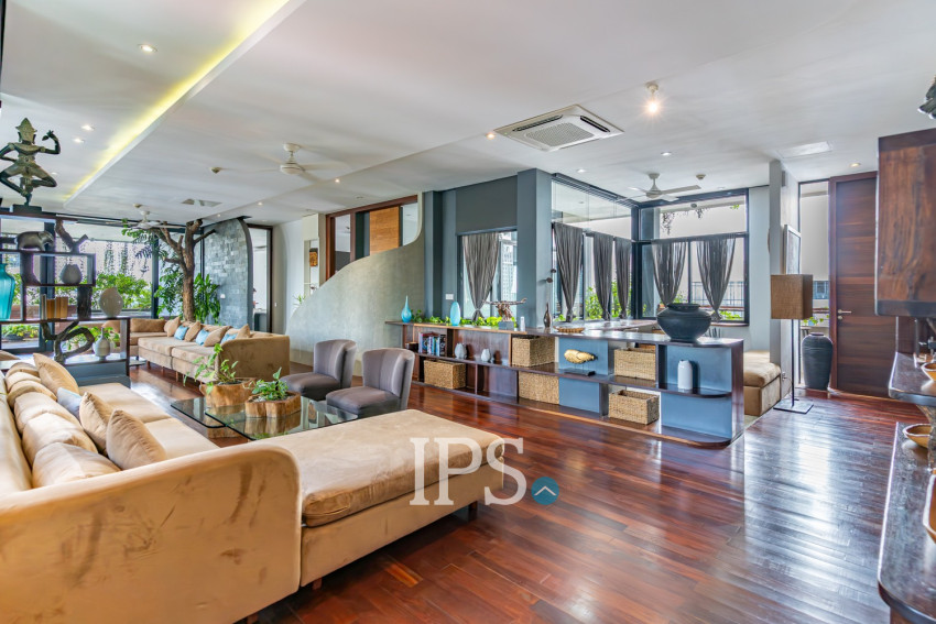 Duplex 4 Bedroom Penthouse For Rent - Tonle Bassac, Phnom Penh
