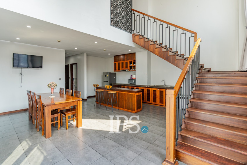 Duplex 4 Bedroom Serviced Penthouse For Rent - BKK1, Phnom Penh