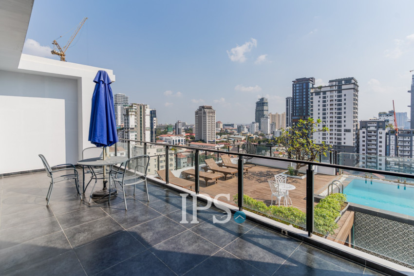 Duplex 4 Bedroom Serviced Penthouse For Rent - BKK1, Phnom Penh