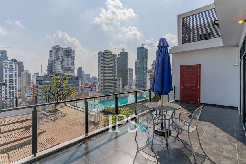 Duplex 4 Bedroom Serviced Penthouse For Rent - BKK1, Phnom Penh