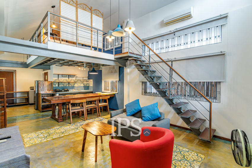 Loft 1 Bedroom Serviced Apartment For Rent - BKK3, Phnom Penh