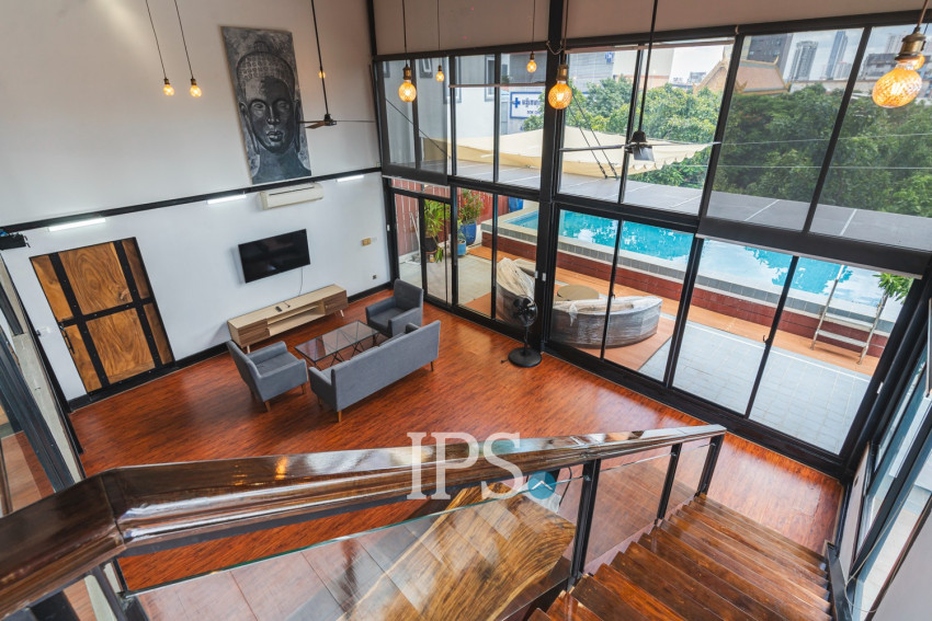 3 Bedroom Duplex Apartment for Rent - Wat Phnom, Phnom Penh