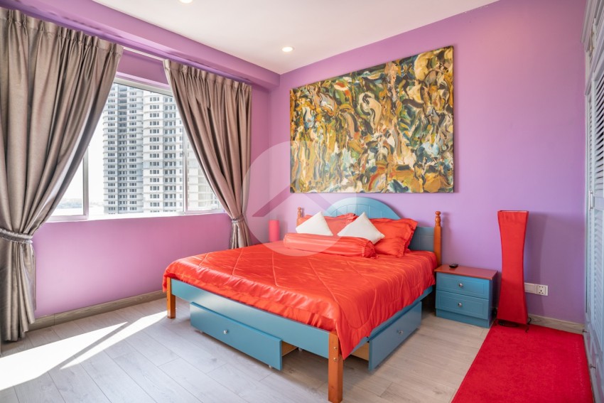 9th Floor 2 Bedroom Condo For Sale - Mekong View Tower 1, Chroy Changvar, Phnom Penh