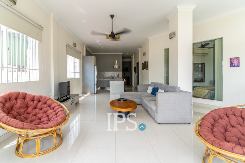 Renovated  2 Bedroom  1 Office Flat For Sale - Riverside, Phnom Penh