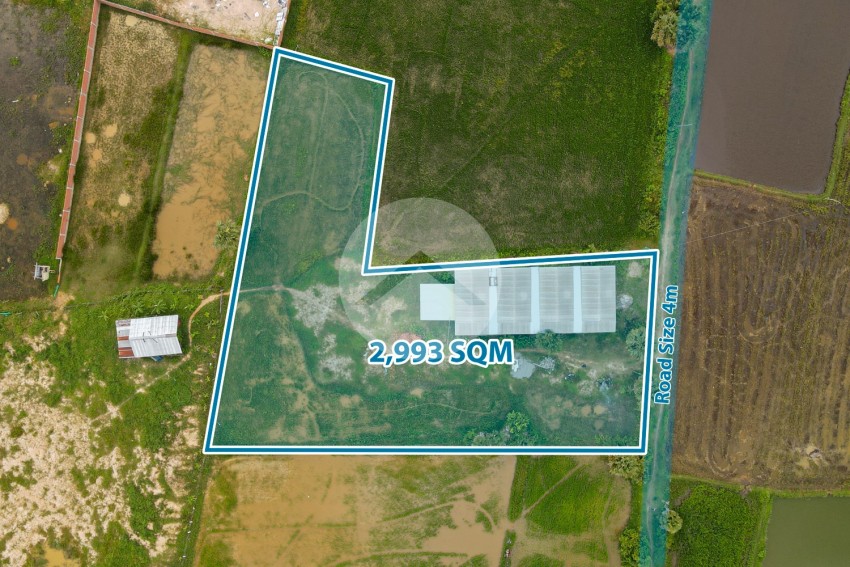 2,993 Sqm Land  For Sale - Sangkat Siem Reap, Siem Reap