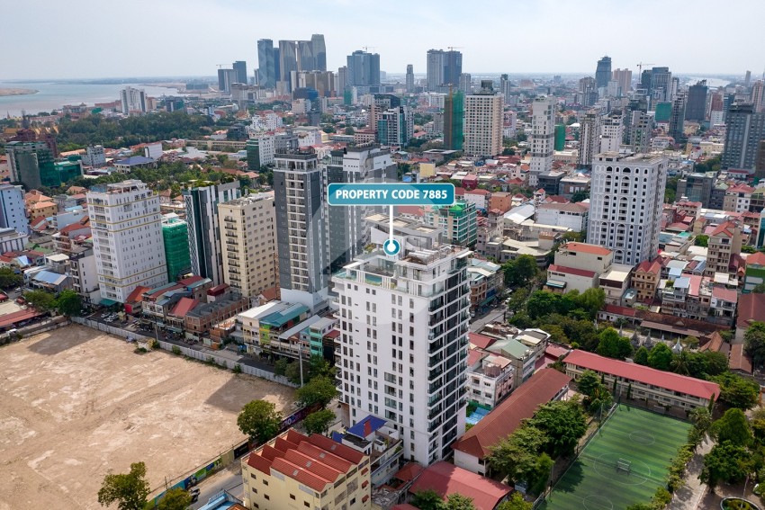 17th Floor 4 Bedroom Penthouse For Sale, Aura Condo, Beoung Raing, Phnom Penh