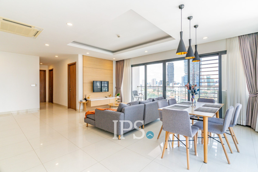 3 Bedroom Serviced Apartment For Rent - Tonle Bassac, Phnom Penh