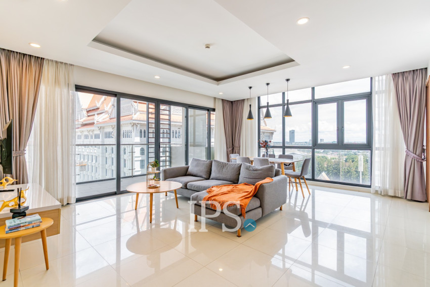 3 Bedroom Serviced Apartment For Rent - Tonle Bassac, Phnom Penh