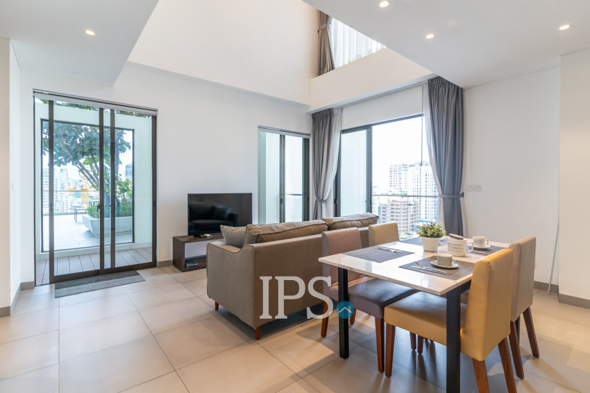 Duplex 2 Bedroom Condo For Rent - Embassy Central, BKK1, Phnom Penh