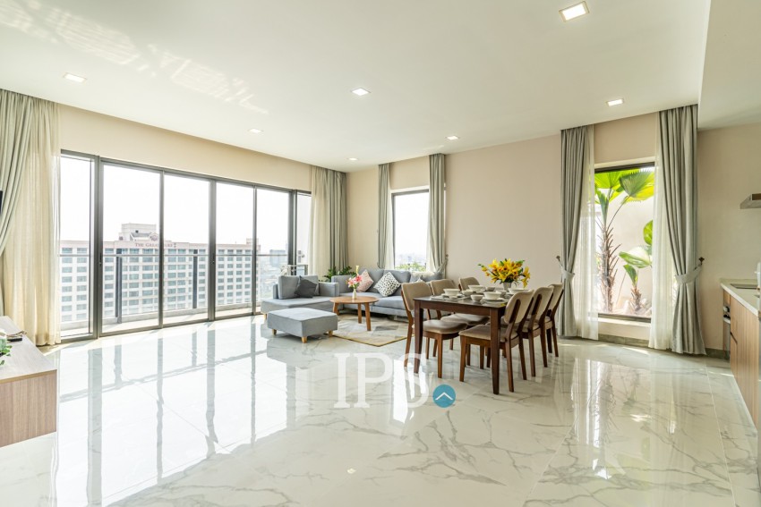 3 Bedroom Serviced Penthouse For Rent - Toul Svay Prey 2, Phnom Penh