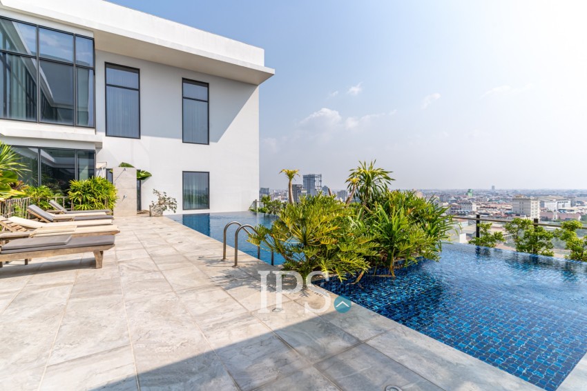 3 Bedroom Serviced Penthouse For Rent - Toul Svay Prey 2, Phnom Penh