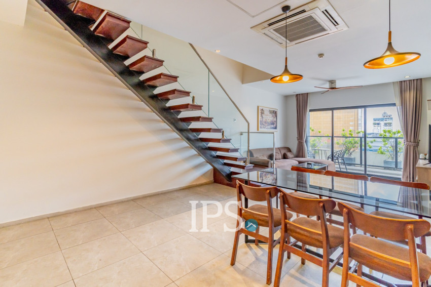 Duplex 4 Bedroom Serviced Penthouse For Rent - BKK2, Phnom Penh