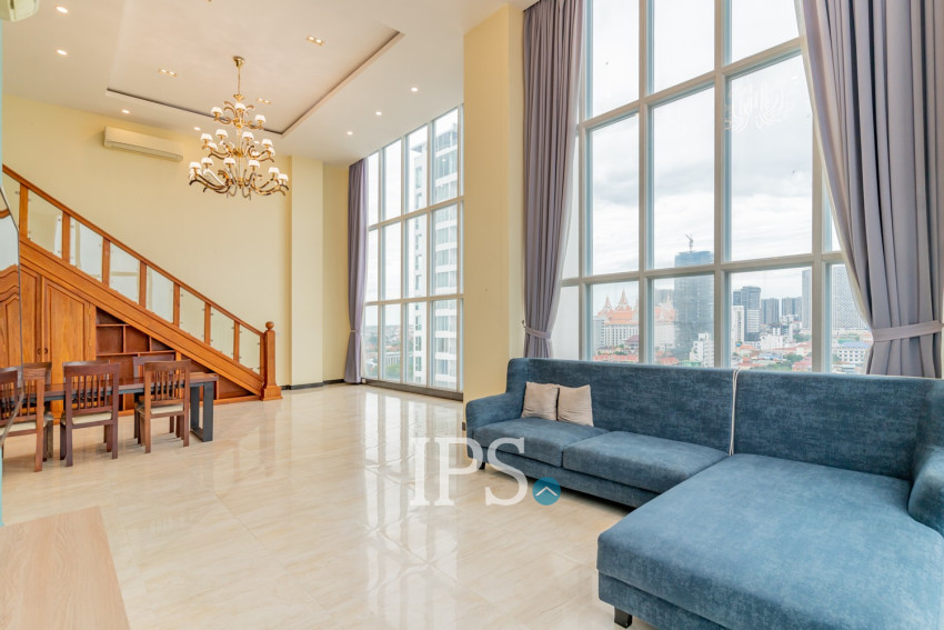 3 Bedroom Serviced Penthouse For Rent - Tonle Bassac, Phnom Penh