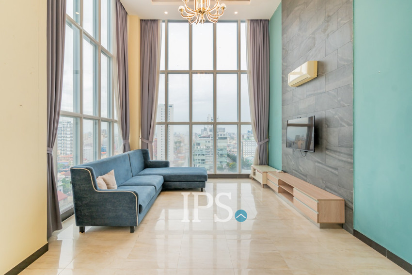 3 Bedroom Serviced Penthouse For Rent - Tonle Bassac, Phnom Penh