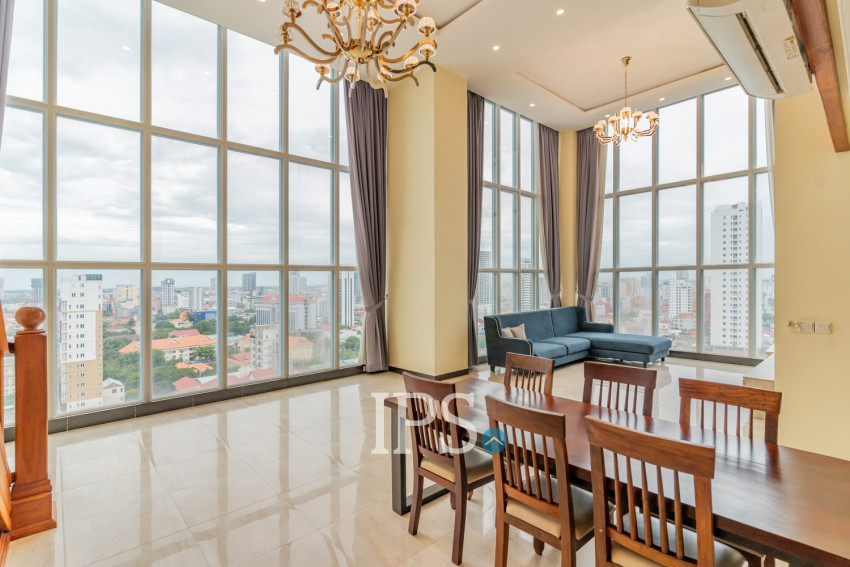 3 Bedroom Serviced Penthouse For Rent - Tonle Bassac, Phnom Penh