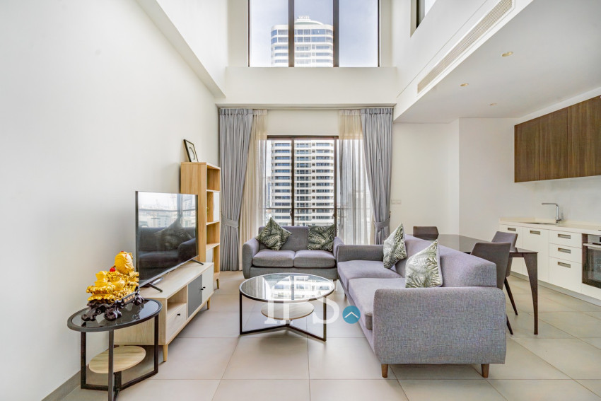 Duplex 2 Bedroom Condo For Rent - Embassy Central, BKK1, Phnom Penh