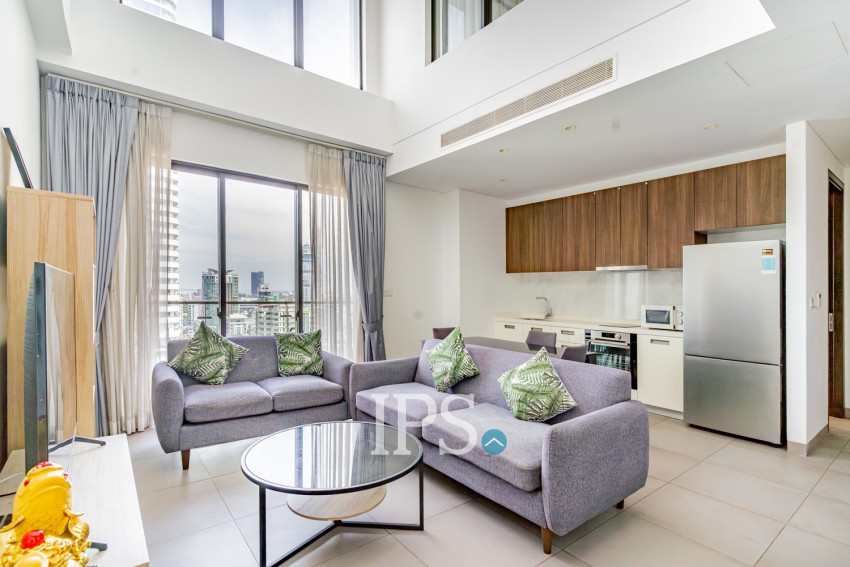 Duplex 2 Bedroom Condo For Rent - Embassy Central, BKK1, Phnom Penh