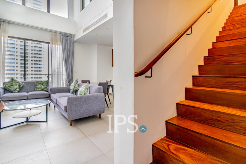 Duplex 2 Bedroom Condo For Rent - Embassy Central, BKK1, Phnom Penh